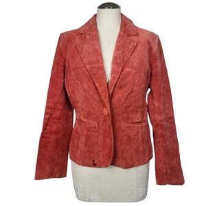 B By Bernando Genuine Leather Red Jacket M